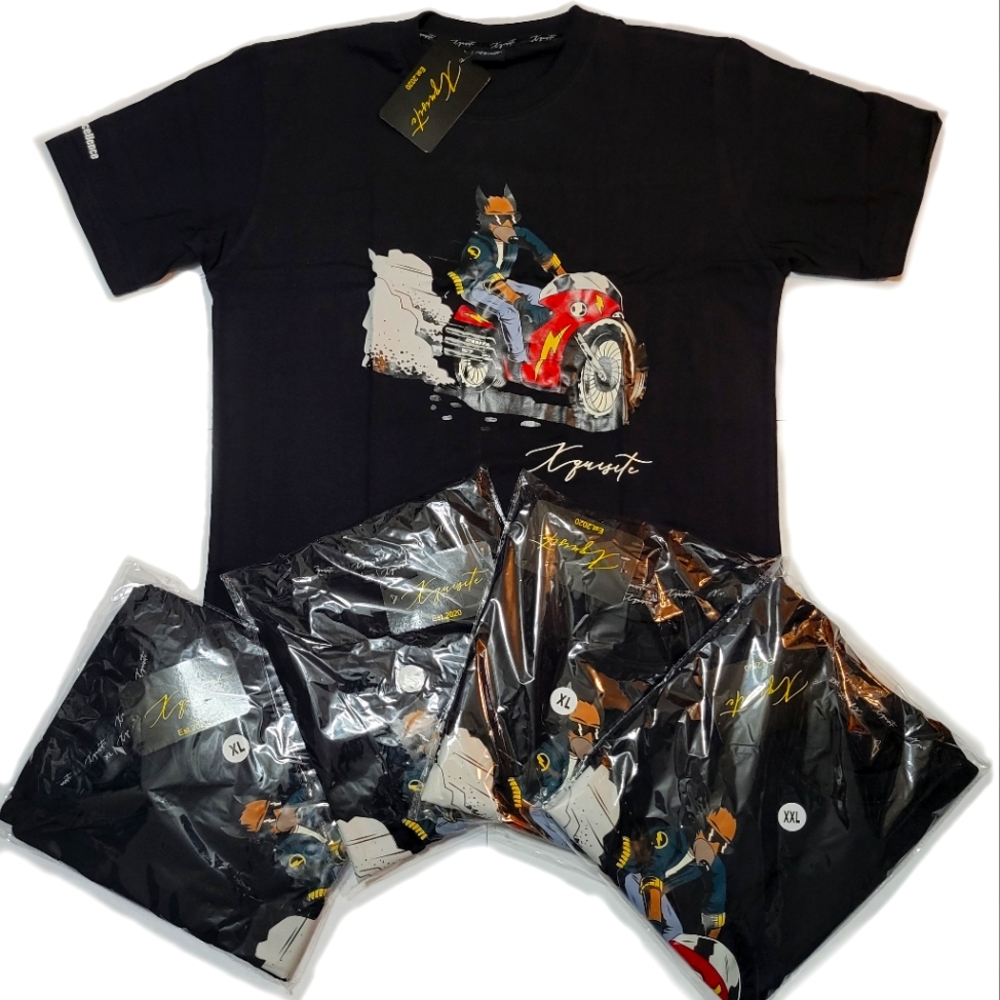 Xquisite blk "motodog" tshirt